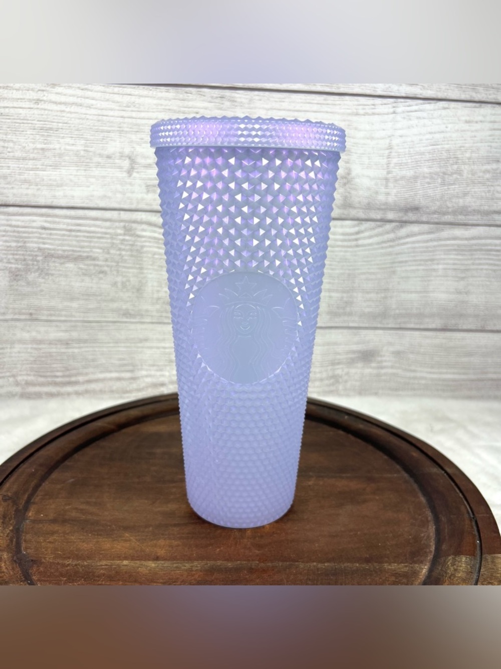 Starbucks 2021 Holiday Icy Lilac Bling Studded Plastic Cold Cup Tumbler 24Oz